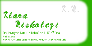 klara miskolczi business card